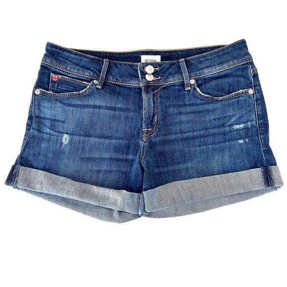 Hudson Croxley Mid Thigh Jean Shorts Sz 28 - Picture 1 of 7